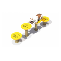 เครื่องเล่นสนามกลางแจ้ง Dog Playground ฐานกระโดด