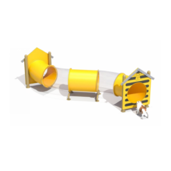 เครื่องเล่นสนามกลางแจ้ง Dog Playground ฐานอุโมงค์โค้ง