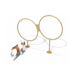 เครื่องเล่นสนามกลางแจ้ง Dog Playground ห่วงลอด